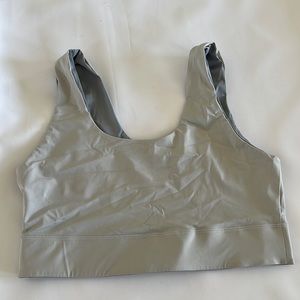 Grey reversible sports bra